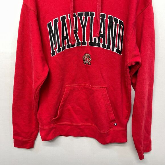 University of Maryland Terps Hoodie Sweatshirt Size Medium Embroidered B366 -30 - Picture 9 of 13